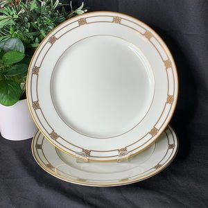 Set of 2 Gorham Masterpiece Collection Triomphe fine china dinner plates